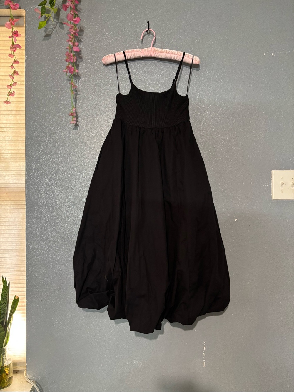 Anthropologie Black Strapless Bubble Hem Maxi Dress - Picture 3 of 7